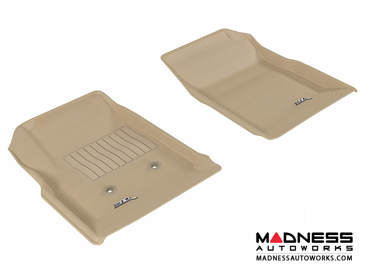 Chevrolet/ GMC Colorado/ Canyon Crew Cab Floor Mats (Set of 2) - Front - Tan by 3D MAXpider (2015-)